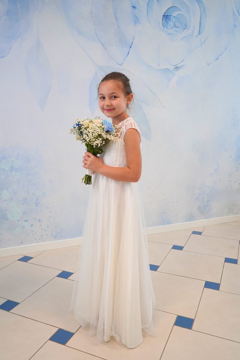 Abito da cerimonia Aurora, collezione Bambina, Atelier Capolavori