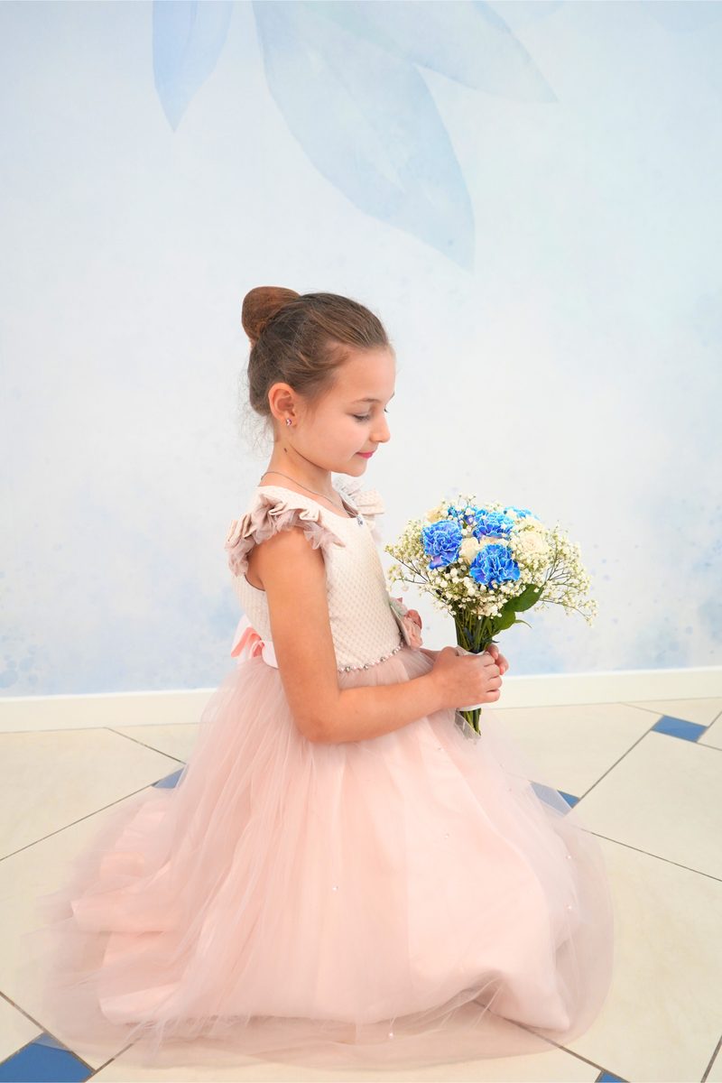 Abito da cerimonia Boho Rose, collezione Bambina, Atelier Capolavori